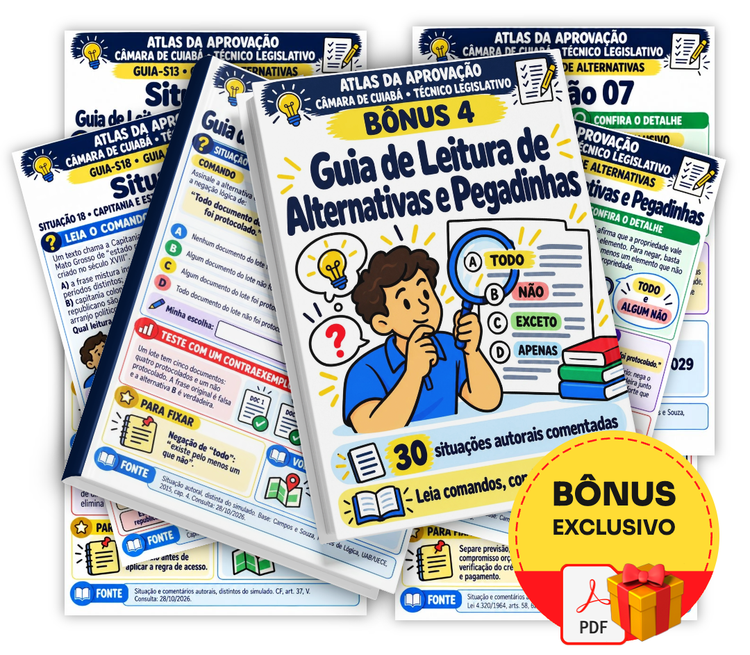 Mockup ATLAS da Aprovação — Câmara de Cuiabá — Técnico Legislativo — bonus4